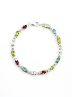 bransoletka z kamieniami naturalnymi, w kilku kolorach, kamienie mają owalny kształt - polska pracownia biżuterii premium