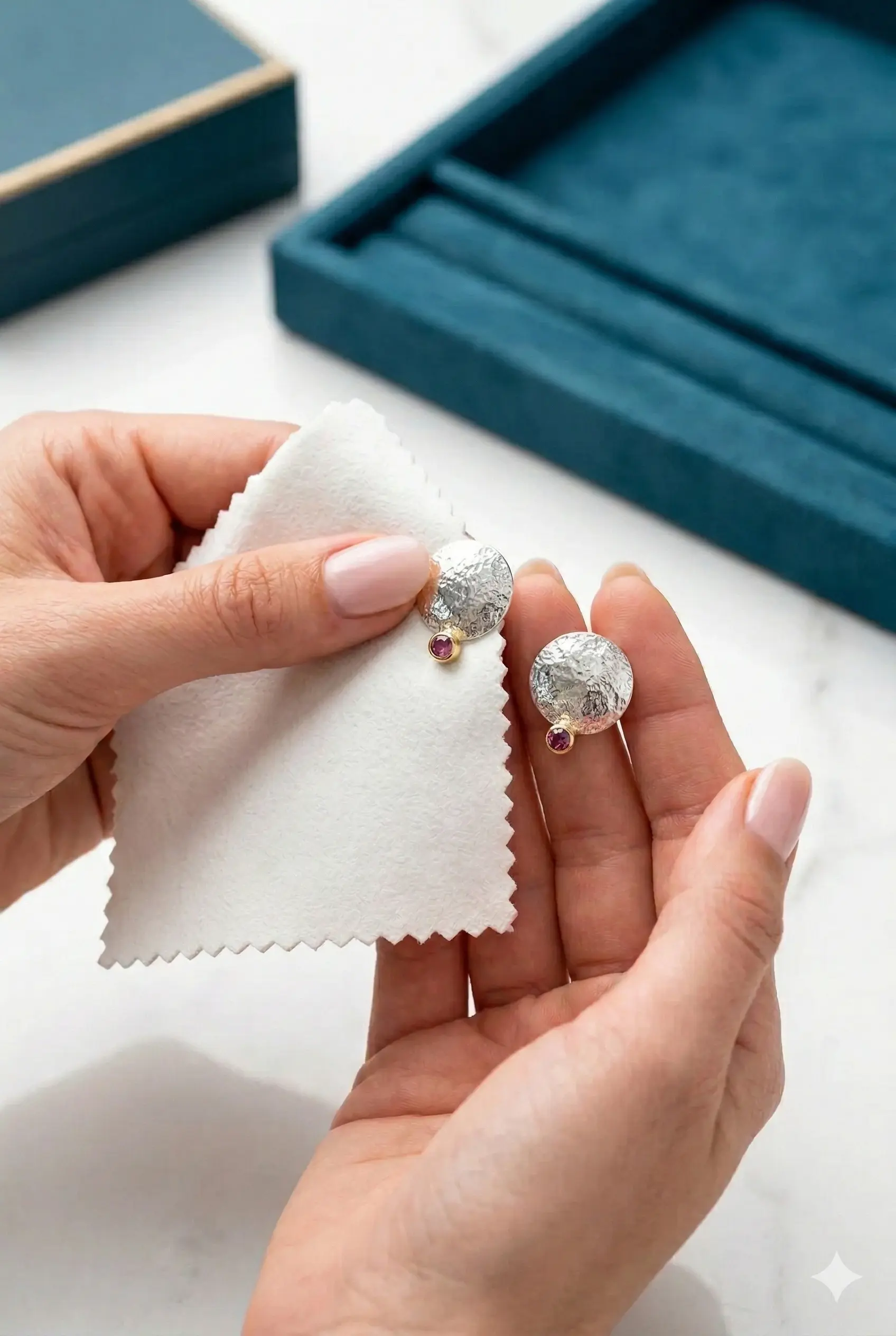 Polerowanie srebra jest ważną częścią pielęgnacji biżuterii ze srebra pr.925 Jak czyścić srebro pozłacane, oksydowane i fakturowane? Poznaj bezpieczne metody pielęgnacji biżuterii od MM Sroka Design – polskiej marki biżuterii premium.