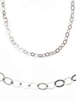 Srebrny naszyjnik łańcuszek z pełną regulacją długości