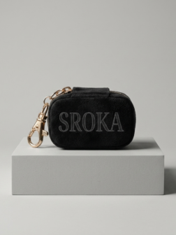 Welurowe mini etui podróżne na biżuterię