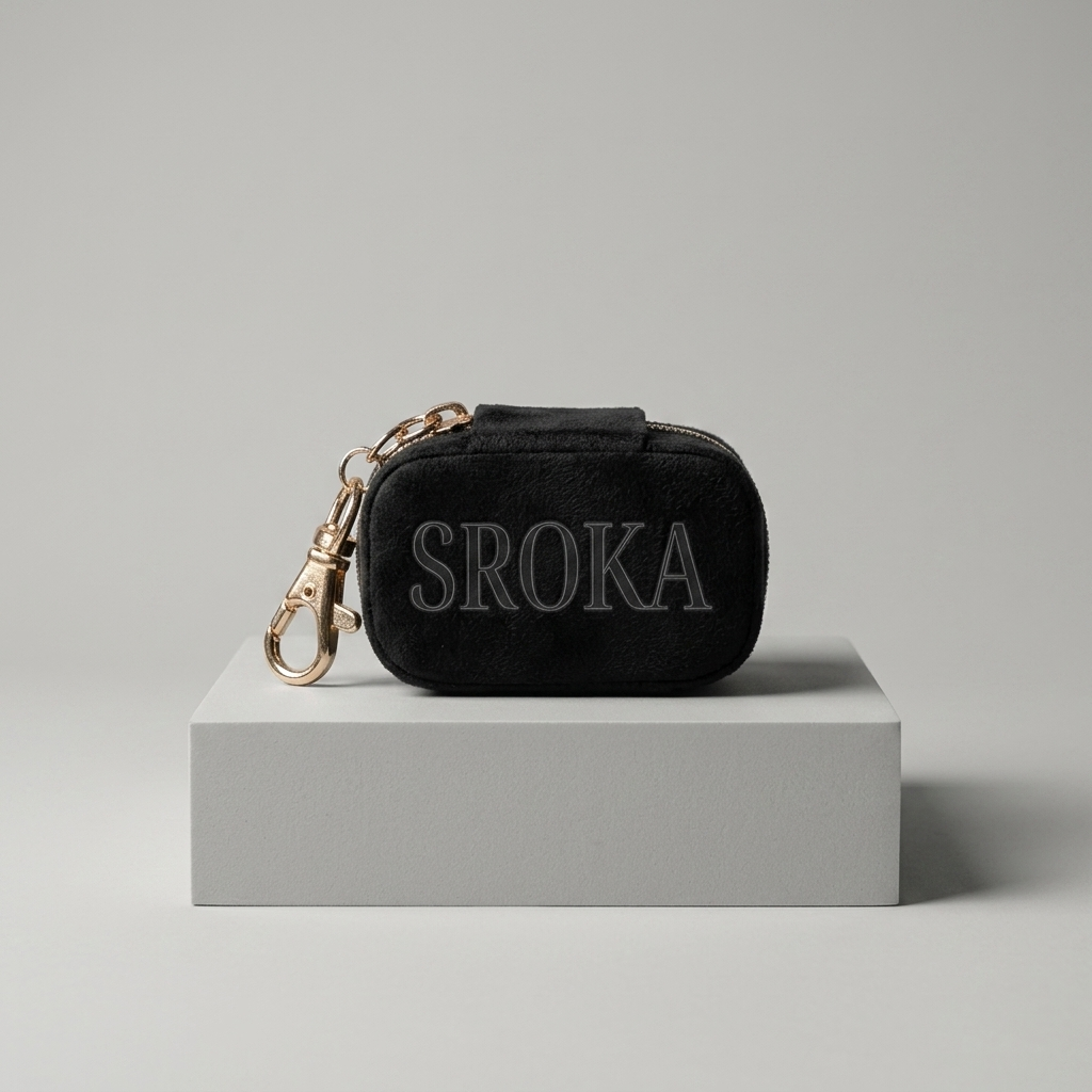 Welurowe mini etui podróżne na biżuterię 1 Welurowe mini etui podróżne na biżuterię