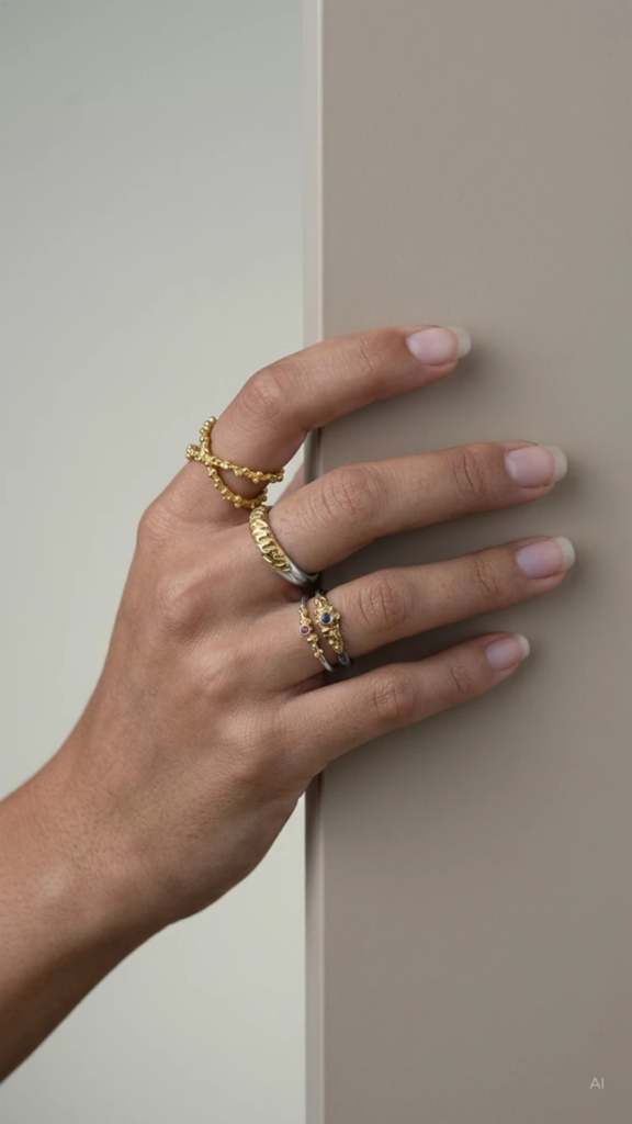 Jak komponować pierścionki, ring stacking